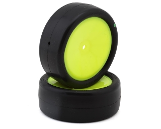 Picture of JConcepts Smoothie 3 2.2" Pre-Mounted 2WD Front Buggy Tires (Yellow) (2) (Green)