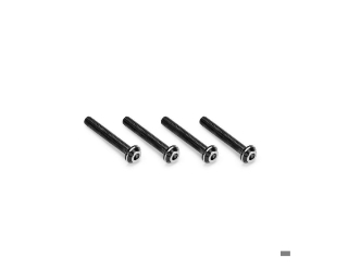 Picture of JConcepts 3x20mm Titanium Top Hat Screws (Black) (4)