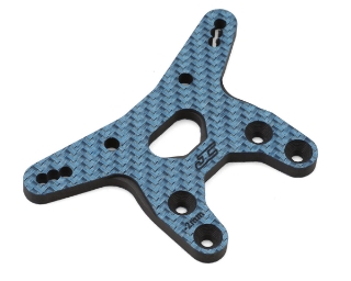 Picture of JConcepts RC10B7 Carbon Fiber Front Shock Tower (Blue) (-2mm)