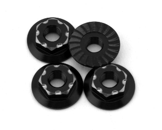 Picture of JConcepts RC10B7 7mm Aluminum Low-Profile Wheel Nuts (4) (Black)