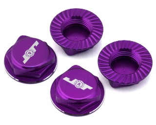 Picture of J&T Bearing Co. Aluminum 17mm Serrated Wheel Nuts (Purple) (4)
