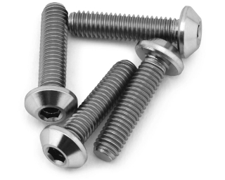 Picture of J&T Bearing Co. Flat Top Titanium Screw Pack (Natural) (4) (12mm)