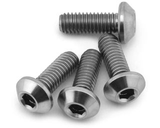 Picture of J&T Bearing Co. Flat Top Titanium Screw Pack (Natural) (4) (8mm)