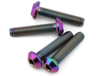 Picture of J&T Bearing Co. Flat Top Titanium Screw Pack (Oil Slick) (4) (14mm)