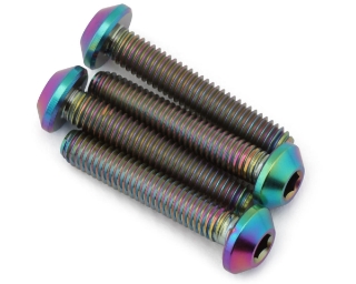 Picture of J&T Bearing Co. Flat Top Titanium Screw Pack (Oil Slick) (4) (16mm)