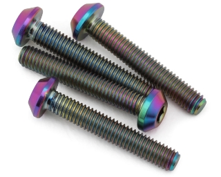 Picture of J&T Bearing Co. Flat Top Titanium Screw Pack (Oil Slick) (4) (18mm)