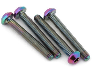 Picture of J&T Bearing Co. Flat Top Titanium Screw Pack (Oil Slick) (4) (22mm)