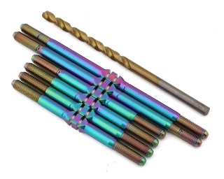 Picture of J&T Bearing Co. Tekno ET 410.2 Titanium "Milled'' XD Turnbuckles (Oil Slick)