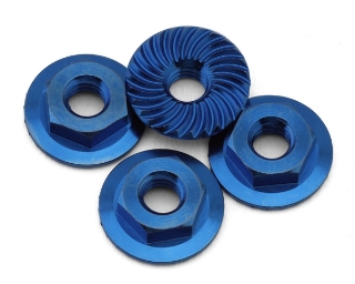Picture of J&T Bearing Co. Titanium 4mm Surelock Wheel Nuts (Blue)