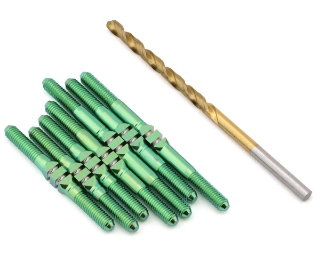 Picture of J&T Bearing Co. Yokomo MO 2.0 Titanium "Milled'' XD Turnbuckles (Green)