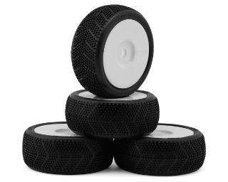 Picture of TZO Tires 400 1/8 Buggy Pre-Glued Tire Set (White) (4) (Ultra Soft)