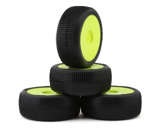 Picture of TZO Tires 402 1/8 Buggy Pre-Glued Tire Set (Yellow) (4) (Super Soft)