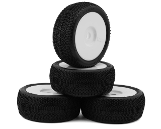 Picture of TZO Tires 500 1/8 Buggy Pre-Glued Tire Set (White) (4) (Soft - Long Wear)