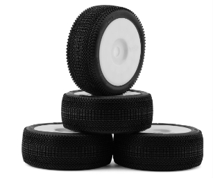 Picture of TZO Tires 501 1/8 Buggy Non-Glued Tire Set (White) (4) (Hard)