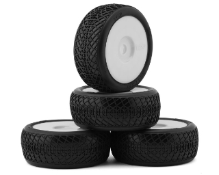Picture of TZO Tires 101 1/8 Buggy Non-Glued Tire Set (White) (4) (Super Clay)