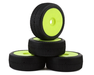 Picture of TZO Tires 201 1/8 Buggy Non-Glued Tire Set (Yellow) (4) (Ultra Clay)