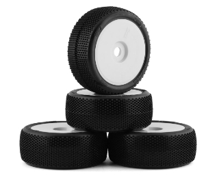 Picture of TZO Tires 202 1/8 Buggy Non-Glued Tire Set (White) (4) (Ultra Clay)