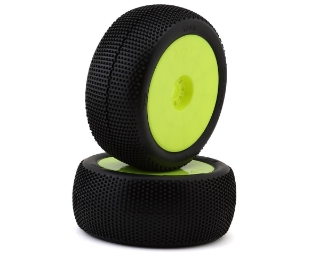 Picture of TZO Tires 202 1/8 Truggy Pre-Glued Tire Set (Yellow) (2) (Supreme Clay)