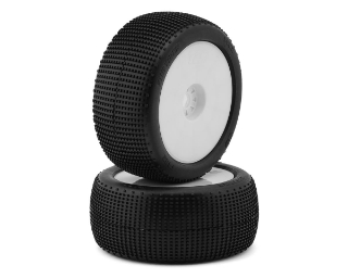 Picture of TZO Tires 402 1/8 Truggy Pre-Glued Tire Set (White) (2) (Ultra Clay)