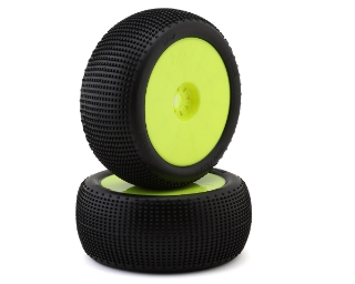 Picture of TZO Tires 402 1/8 Truggy Pre-Glued Tire Set (Yellow) (2) (Medium)