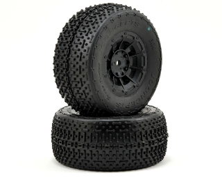 Picture of JConcepts Goose Bumps Pre-Mounted SC Tires (Hazard) +3mm Wheel (2) (SC5) (Green) w/12mm Hex