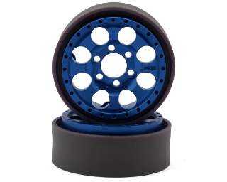 Picture of Vanquish Products KMC KM237 Riot 1.9" Beadlock Crawler Wheels (Blue) (2)