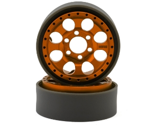 Picture of Vanquish Products KMC KM237 Riot 1.9" Beadlock Crawler Wheels (Orange) (2)