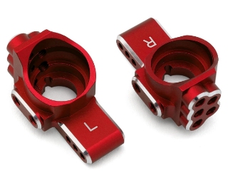 Picture of Yokomo Chamfered Aluminum Rear Hub Carrier (Red) (2) (RD2.0/SD3.0)