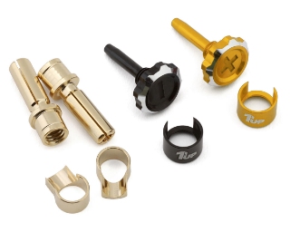 Picture of 1UP Racing "Lockdown" Adjustable Bullet Plug Grips w/4mm Bullets (Gold/Black)