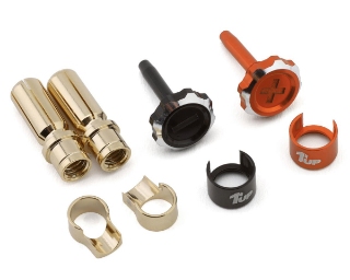 Picture of 1UP Racing "Lockdown" Adjustable Bullet Plug Grips w/5mm Bullets (Orange/Black)