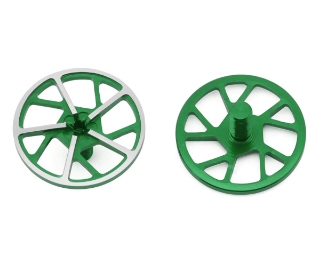 Picture of 1UP Racing Tenfold UltraLite Aluminum Wing Screws (Green) (2)