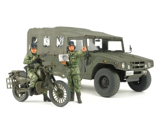 Picture of Tamiya 1/35 JGSDF Recon Motorcycle & High Mobility Vehicle Plastic Model Kit