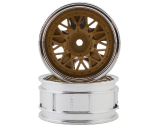 Picture of Tamiya 4WD/FWD Touring & Rally Car 2-Piece Mesh Wheels (Chrome/Gold) (2)