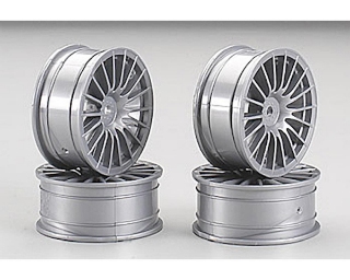 Picture of Tamiya Medium Narrow 18-Spoke 1/10 Scale On Road Wheels (Silver) (4)