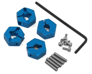 Picture of Tamiya 5mm Aluminum Clamping Wheel Hex (Blue) (4)