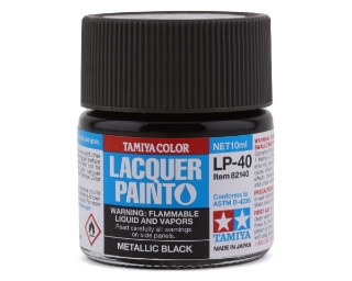 Picture of Tamiya LP-40 Metallic Black Lacquer Paint (10ml)