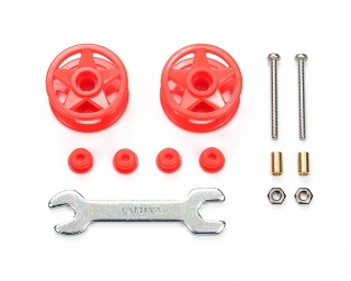 Picture of Tamiya JR Mini 4WD LF Plastic Double Rollers (Red) (2) (19mm)