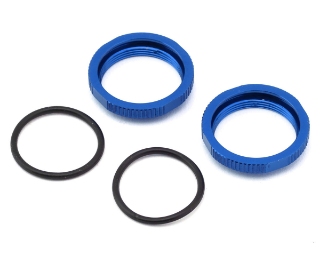 Picture of Tekno RC Aluminum Shock Adjustment Nut Set (Blue) (2)